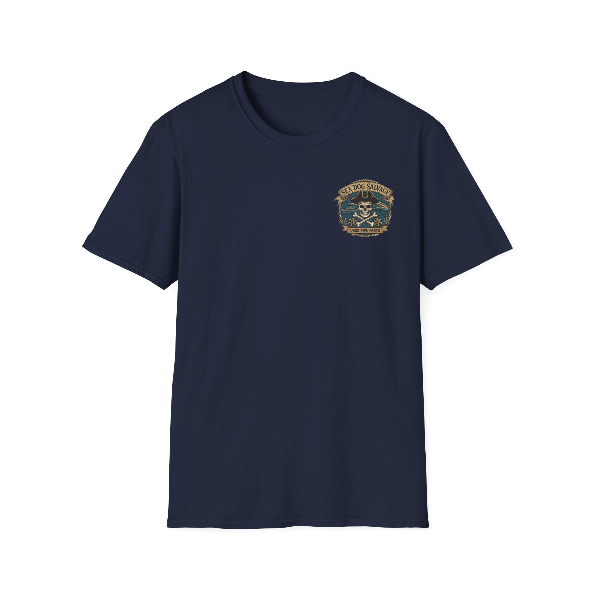 Sea Dog Salvage Vintage Skull T-Shirt — Nautical Boat Crew Tee