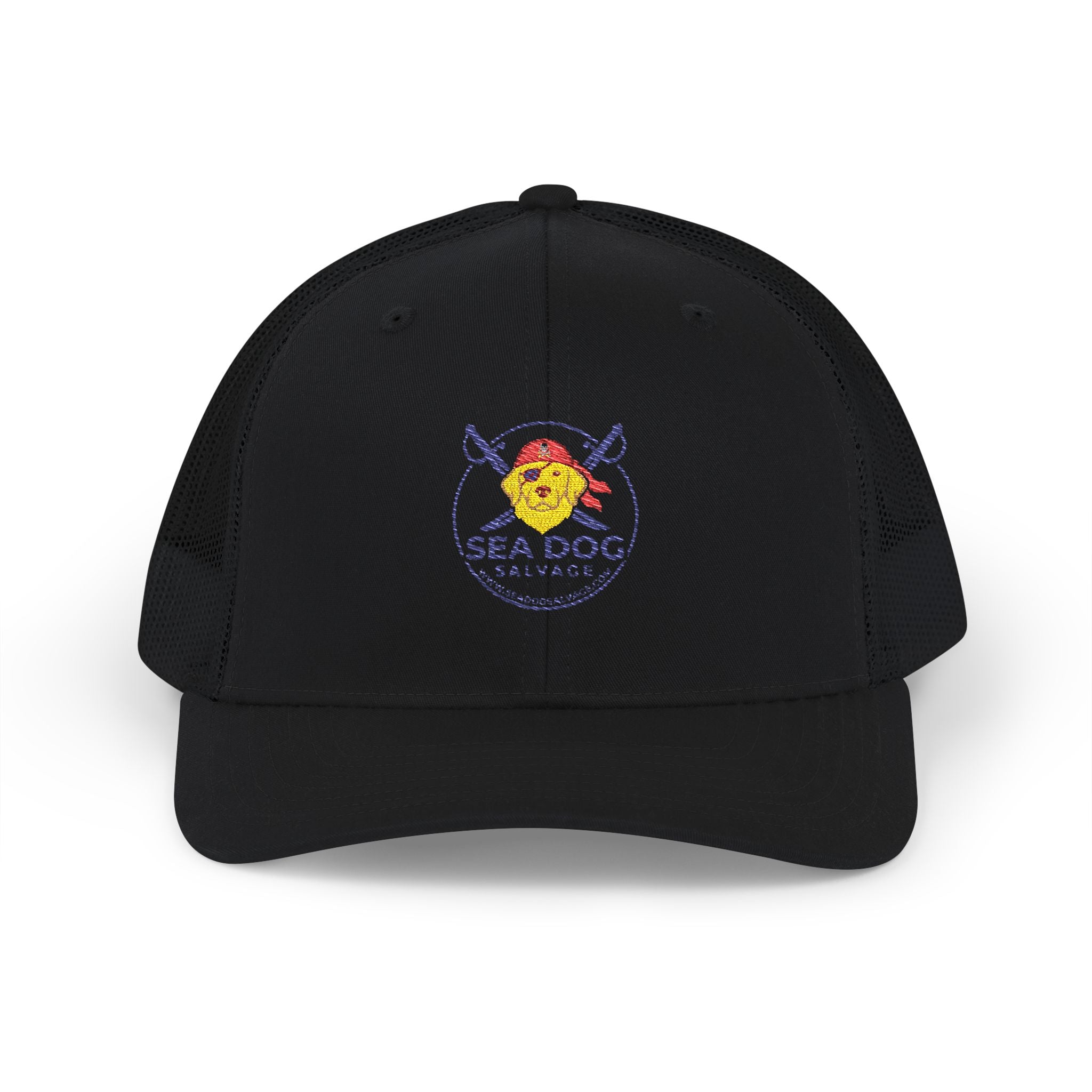 Sea Dog Trucker Cap - Embroidered Nautical Snapback Hat