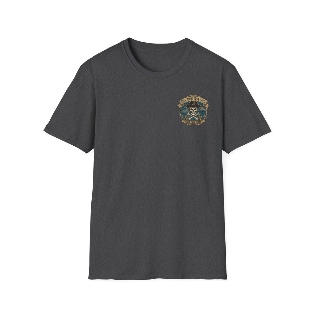 Sea Dog Salvage Vintage Skull T-Shirt — Nautical Boat Crew Tee
