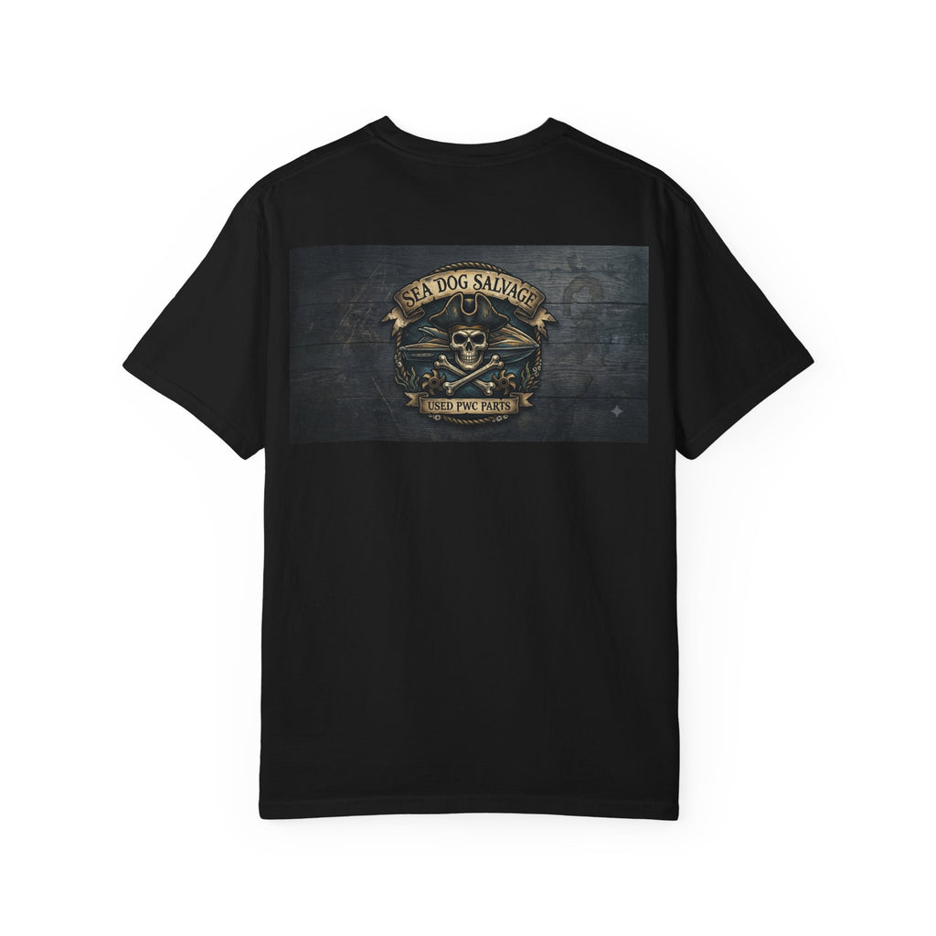Sailor Skull Graphic T-Shirt — 'Mean Dog Sailing' Vintage Nautical Tee