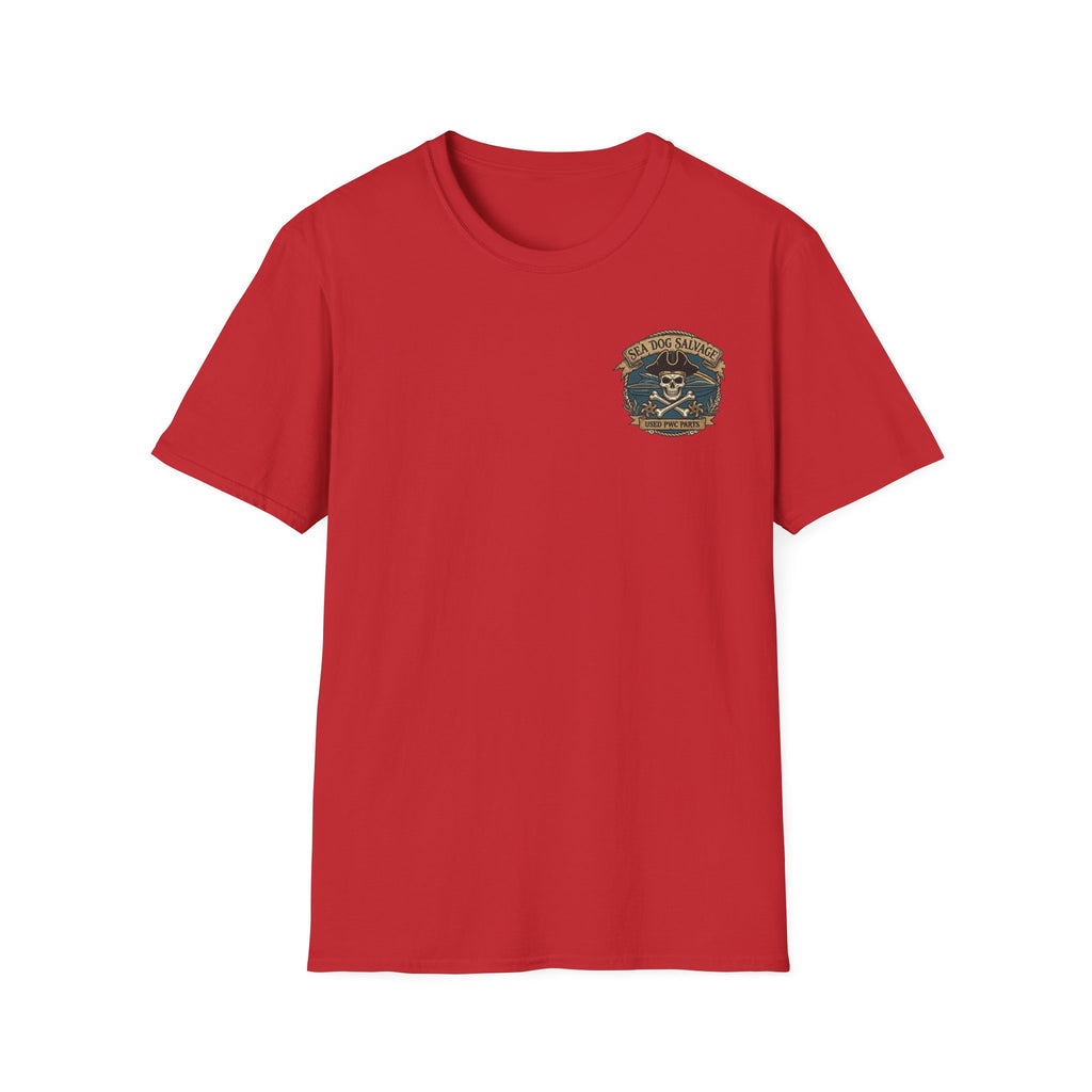 Sea Dog Salvage Vintage Skull T-Shirt — Nautical Boat Crew Tee