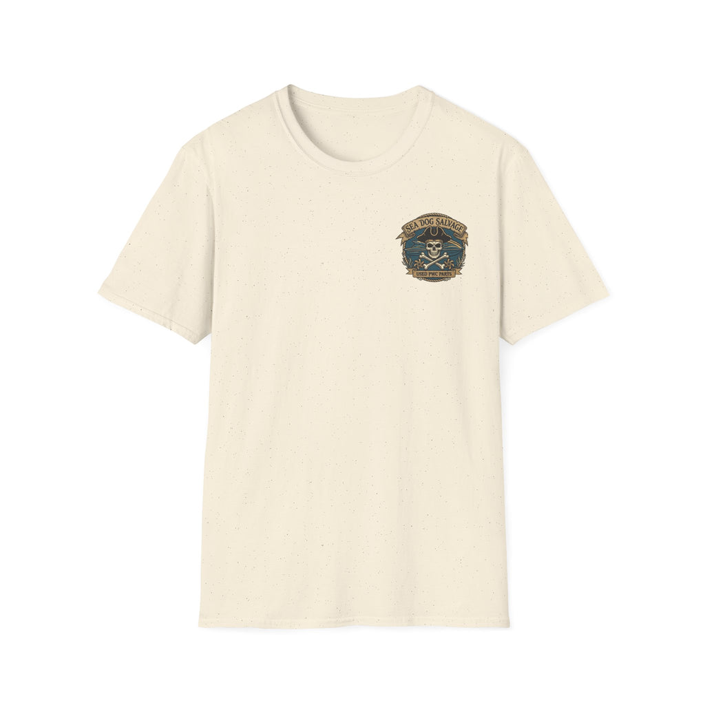 Sea Dog Salvage Vintage Skull T-Shirt — Nautical Boat Crew Tee