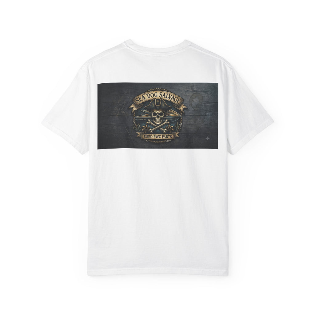 Sailor Skull Graphic T-Shirt — 'Mean Dog Sailing' Vintage Nautical Tee