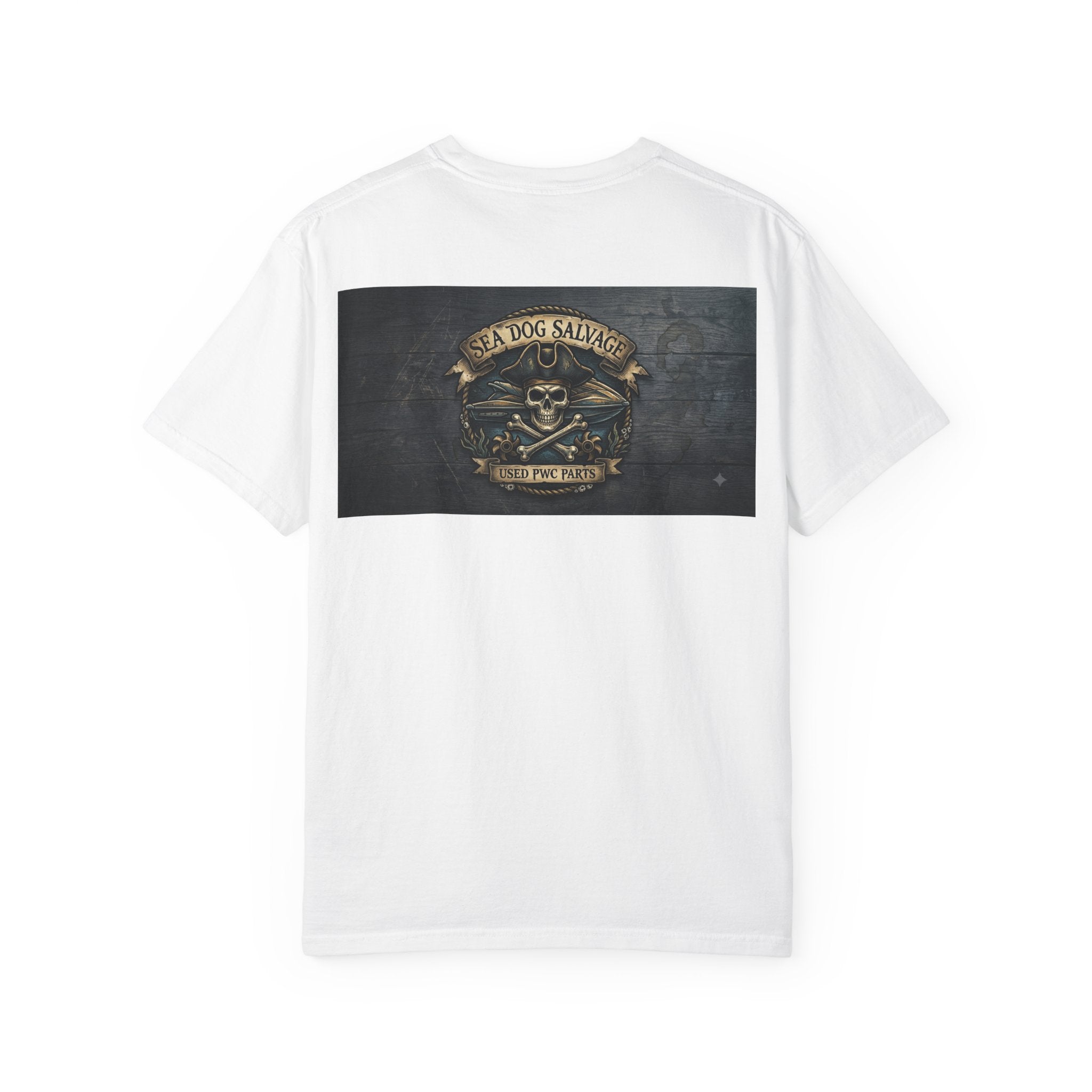 Sailor Skull Graphic T-Shirt — 'Mean Dog Sailing' Vintage Nautical Tee