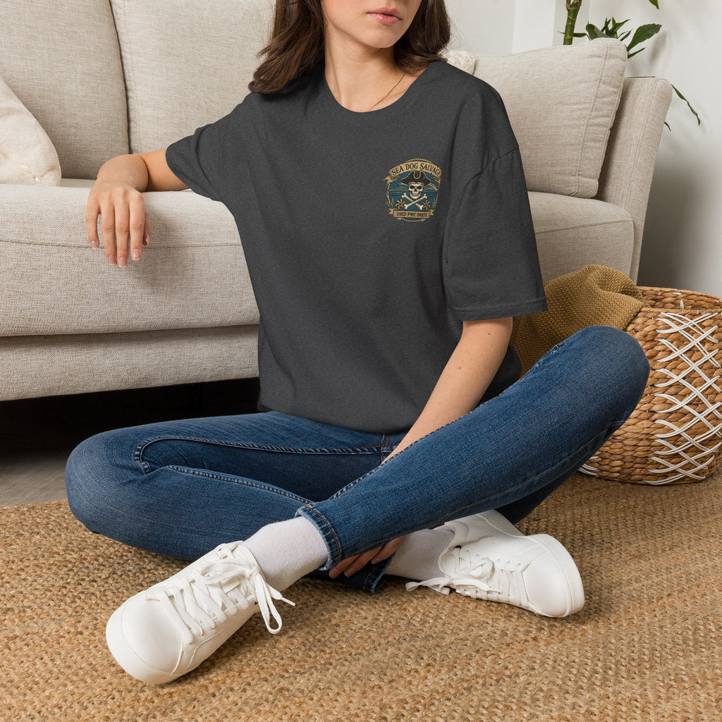 Sea Dog Salvage Vintage Skull T-Shirt — Nautical Boat Crew Tee