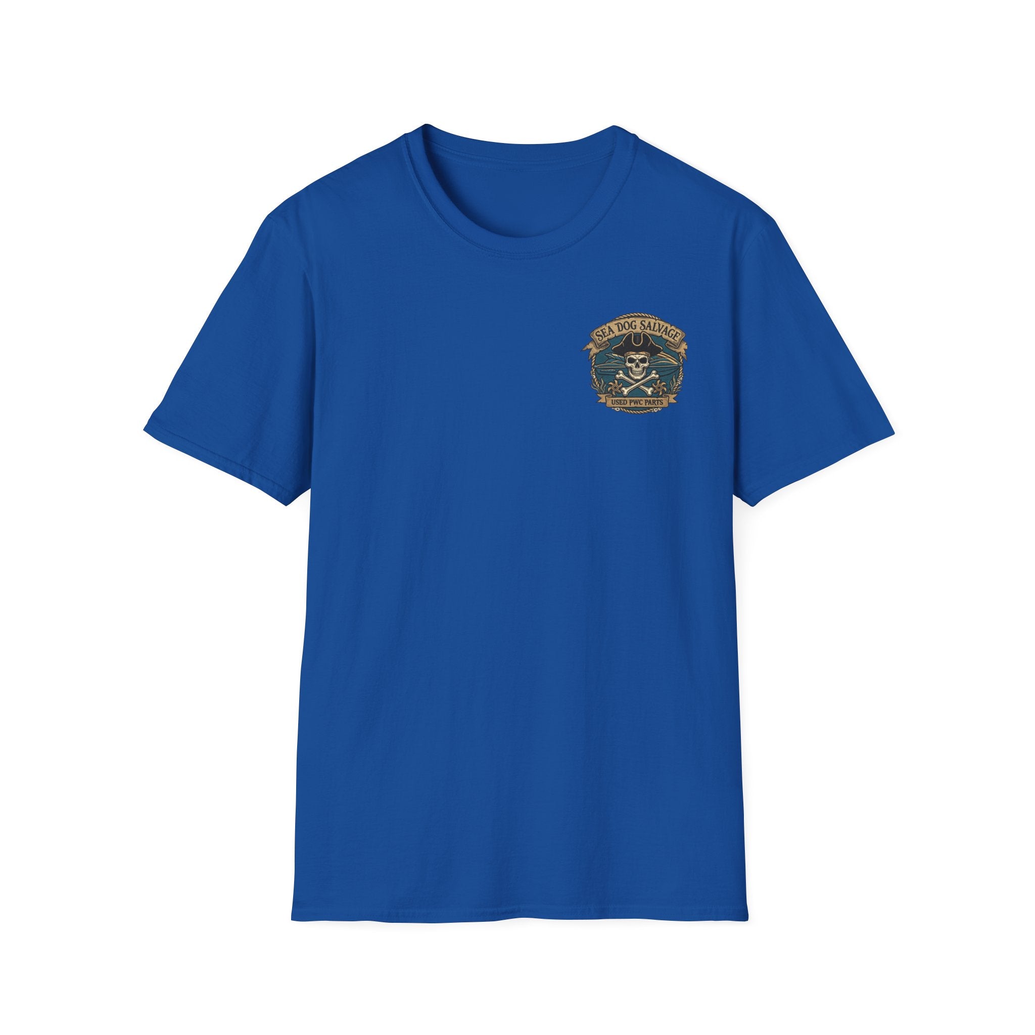 Sea Dog Salvage Vintage Skull T-Shirt — Nautical Boat Crew Tee