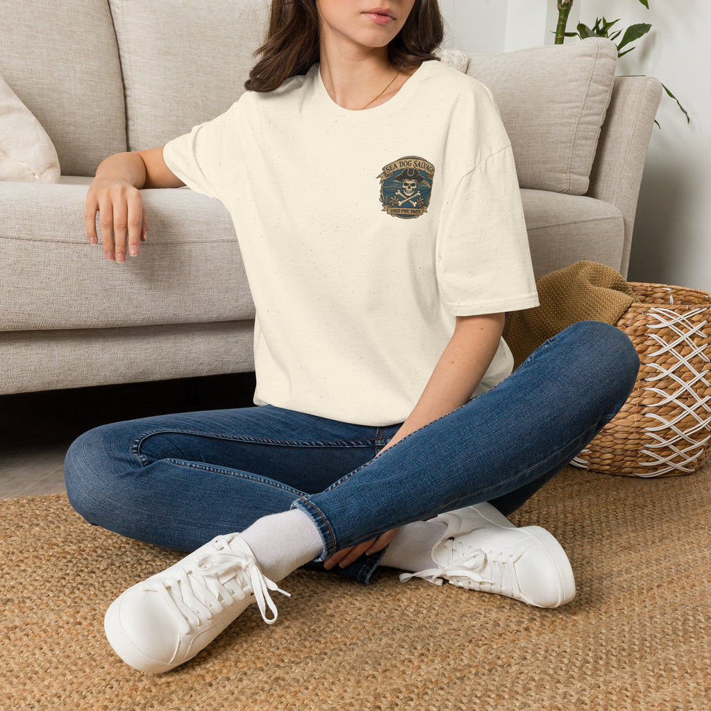 Sea Dog Salvage Vintage Skull T-Shirt — Nautical Boat Crew Tee