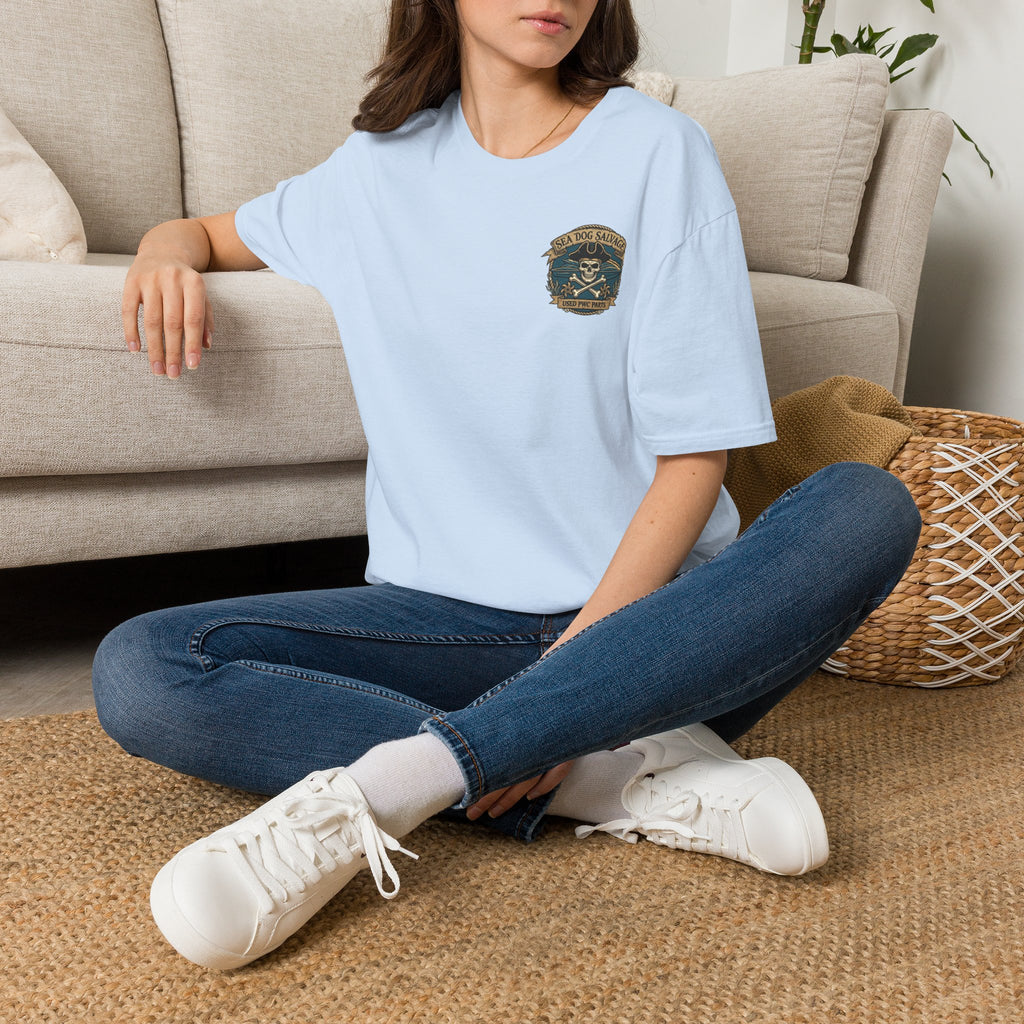 Sea Dog Salvage Vintage Skull T-Shirt — Nautical Boat Crew Tee
