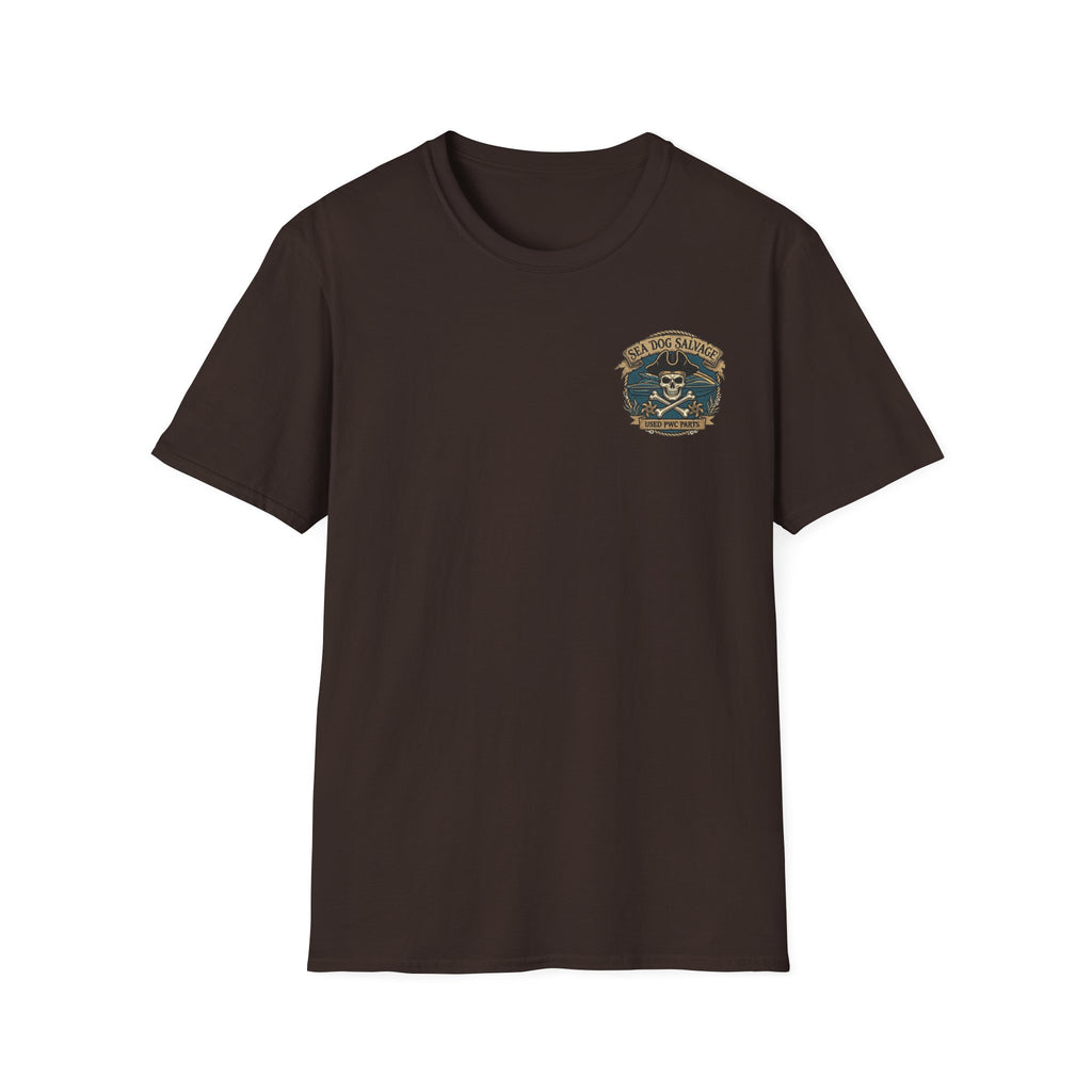 Sea Dog Salvage Vintage Skull T-Shirt — Nautical Boat Crew Tee