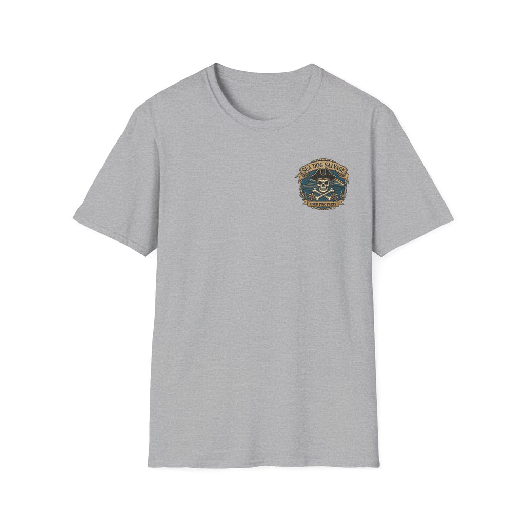 Sea Dog Salvage Vintage Skull T-Shirt — Nautical Boat Crew Tee