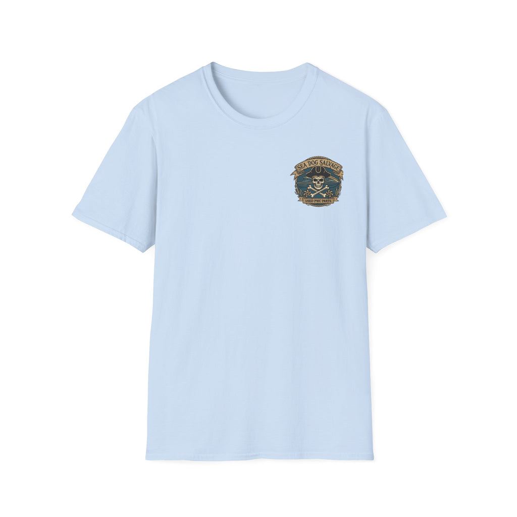 Sea Dog Salvage Vintage Skull T-Shirt — Nautical Boat Crew Tee