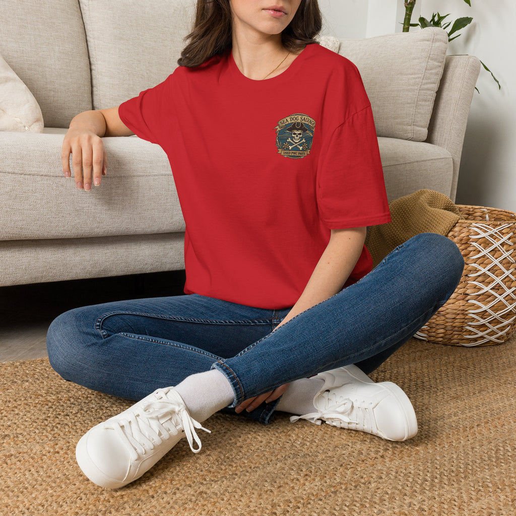 Sea Dog Salvage Vintage Skull T-Shirt — Nautical Boat Crew Tee