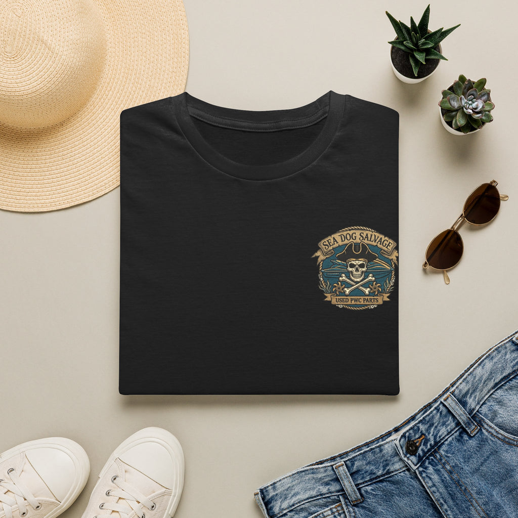 Sea Dog Salvage Vintage Skull T-Shirt — Nautical Boat Crew Tee