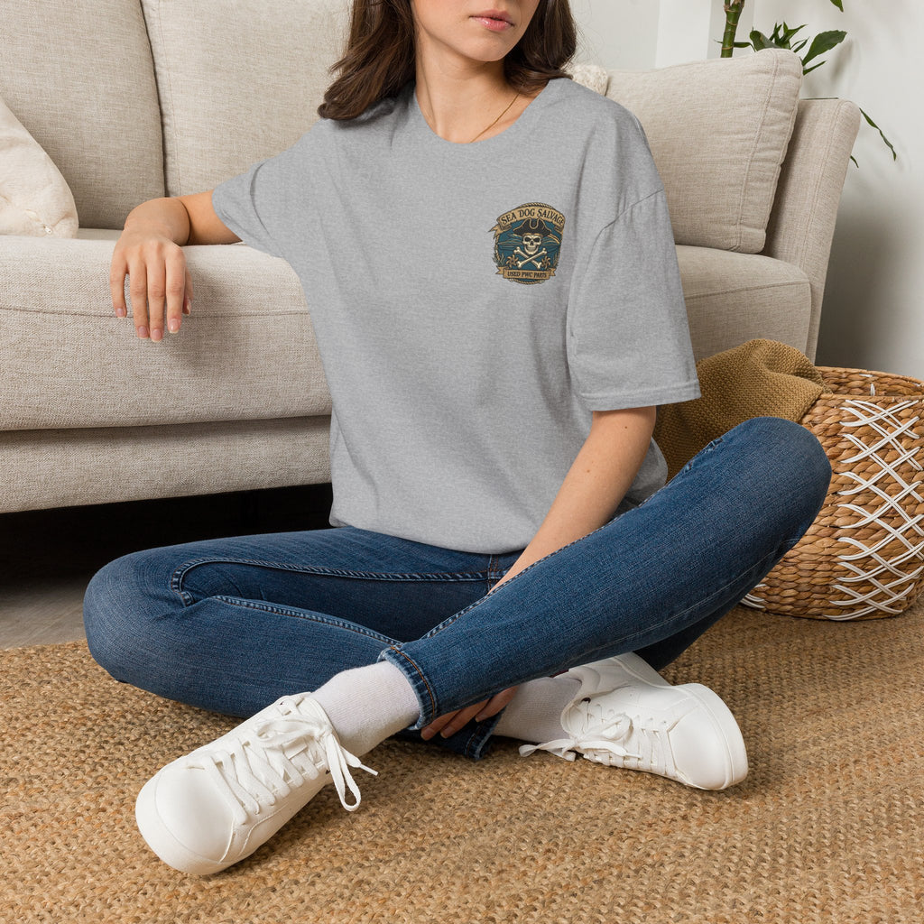Sea Dog Salvage Vintage Skull T-Shirt — Nautical Boat Crew Tee