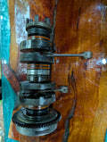 Kawasaki 750 crankshaft assembly with connecting rods and orange o-ring seals