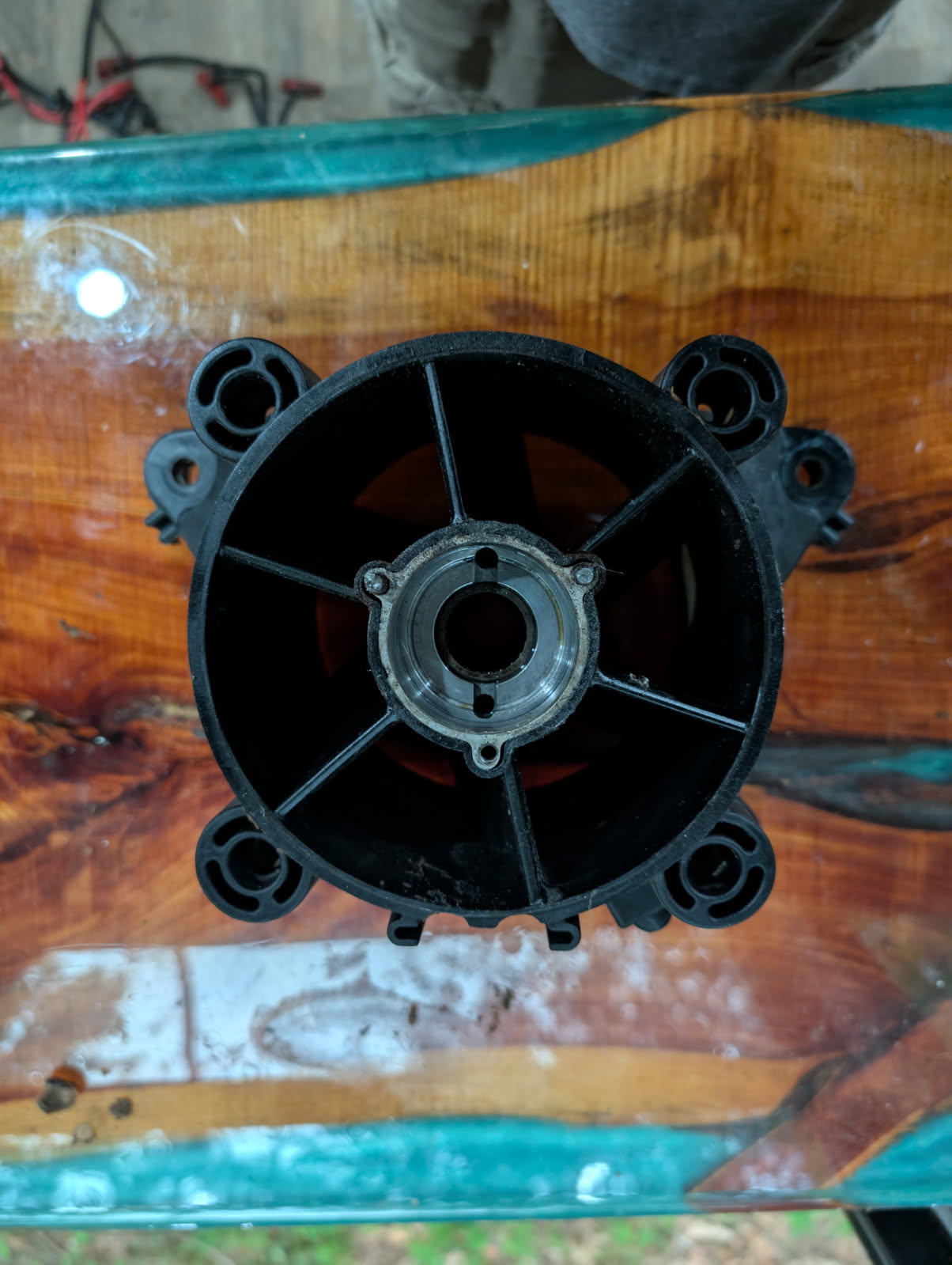 Sea-Doo Bombardier jet pump stator body inlet side showing stator vanes