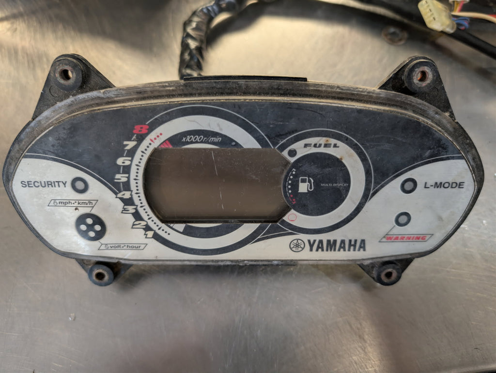 Yamaha VX Cruiser instrument cluster front view - powered off
