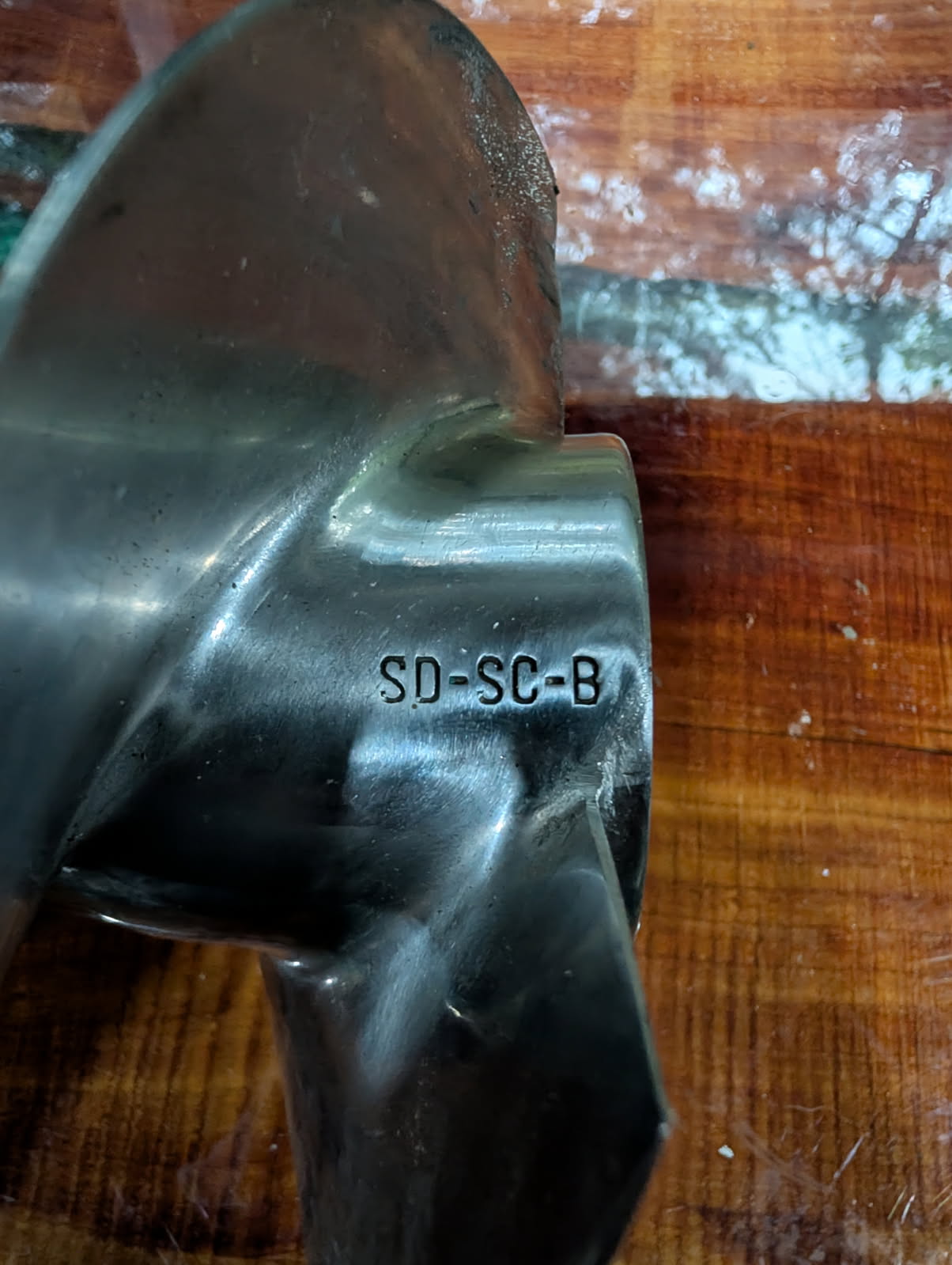 Impeller face showing 12/18 pitch marking